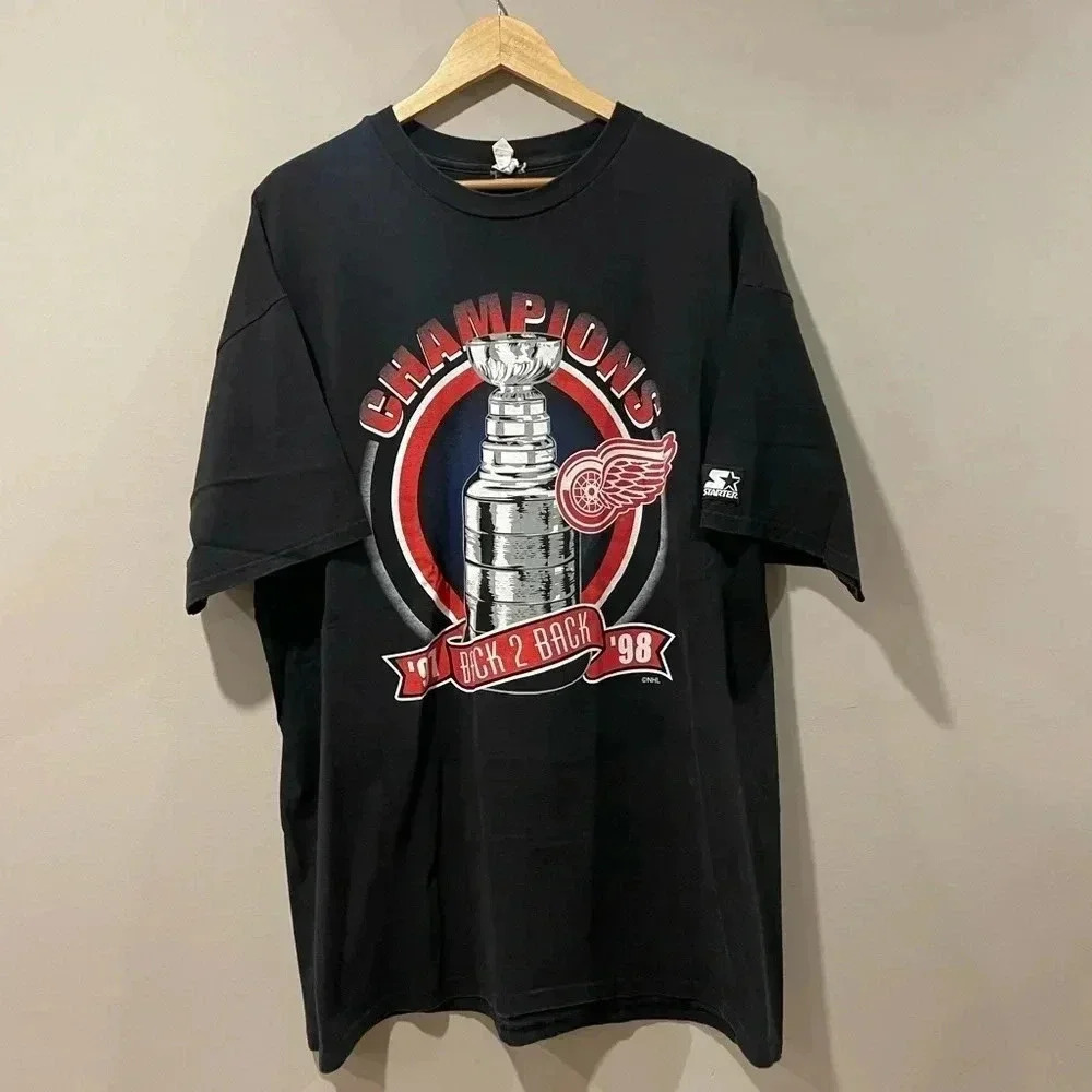Vtg. 90’s Starter Detroit Redwings  Stanley Cup Champs T-Shirt